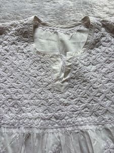 White Embroidered Kurta