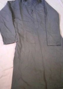 Grey Kurta with White Salwar +White Dupatta Clg Ds