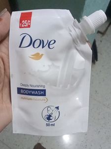 Dove Body Wash 50 ML And 3 Sheet Masks