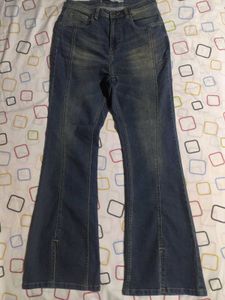 Roadster Women&#39;s Bootcut Jeans with Front Slits