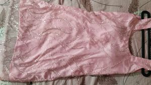 Pink Silk Net Kurti
