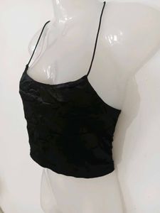 Black Crop Cami Top