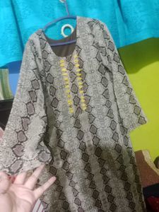 Snake Print Kurta