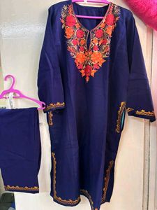 Elegant Embroidered kashmari Kurta Set