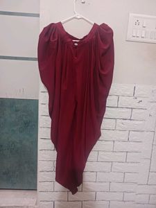 Stylish Blue and Red Pant Suit