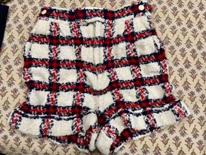 Gucci Tweed White Checkered Shorts Women