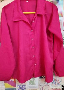 Pink Button-Down Top