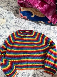 Hand Knit Cropped Sweater