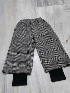 Girls Plaid Culottes