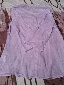 Lilac Button-Down Top