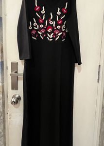 Global Desi Ethnic Gown In Black