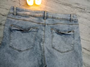 Light Blue Denim Jeans, Mid Rise