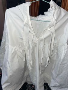 White long sleeve top