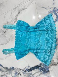 Turquoise Lace Cami