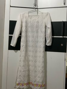 White Patterned Dress