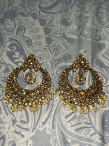 Gold Tone Statement Earrings brand New
