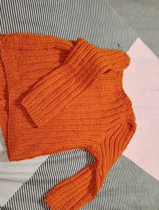 Knitted Brownhandmade Pullover