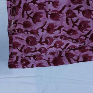 🌷Cotton Short Kurti with Criss-Cross Back Tie