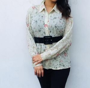 Semi Sheer Blouse Shirt