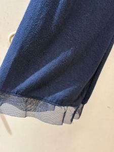 Elegant Blue Wrap Top