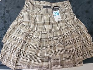 Light Brown Shade Checks Skirt
