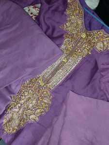 Purple kurta set
