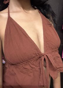 Brown Halter Top