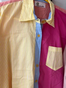 patchwork cotton shirt