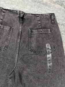 Grey Wash Wide Leg Jeans