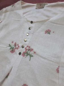 Floral Print White Top