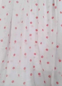 White &amp; Red Polka Dot Dupatta