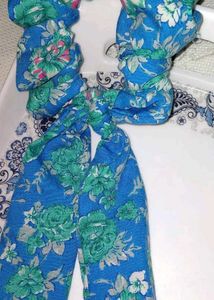 Floral Print Scrunchie Bow