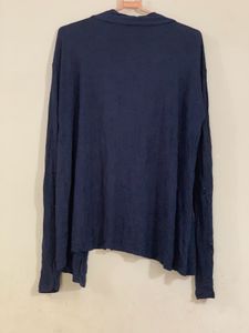 Navy Blue Open Cardigan