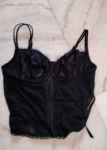 Black And White Lace Bustier