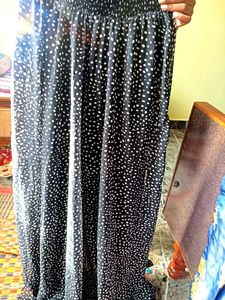 Black & White Polka Dot Maxi Skirt