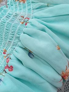 New Sky Blue Jeans Off Shoulder Top💙. Used Once