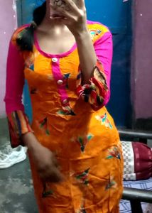 Stylish Orange Kurta