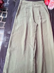 Kazo Olive Green Wide Leg Pants