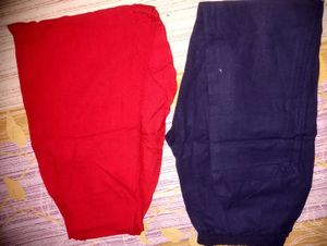 Blue And Red Trousers Combo