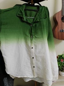 Green Ombre Button-Down Shirt