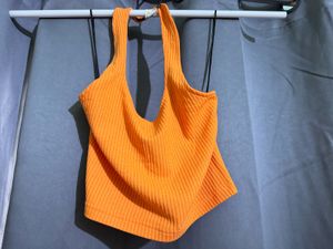 Rib Knit Halter Neck Top