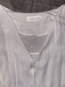 White Bell Sleeve Blouse