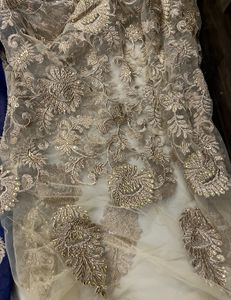 New Royal Blue And Gold Banarsi Silk Organza Saare