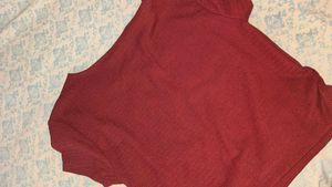 Burgundy Crop Top