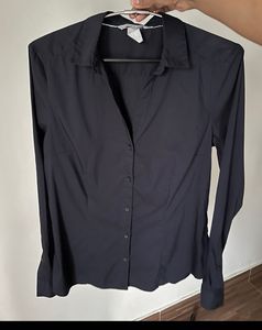 H&M V Neck Button Down Shirt