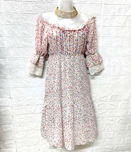 Mini Floral Off Shoulder Blue Dress Fixed Price