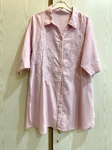 Pink Embroidered Shirt