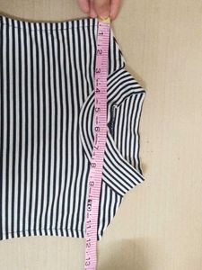 Striped Mock Neck Tank Top