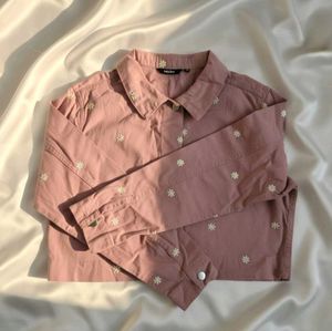 Winter floral jacket.