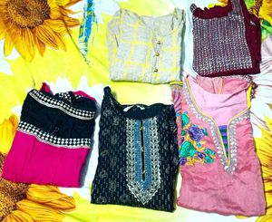 Ethnic Kurtas Collection Combo And Bundle Of 5